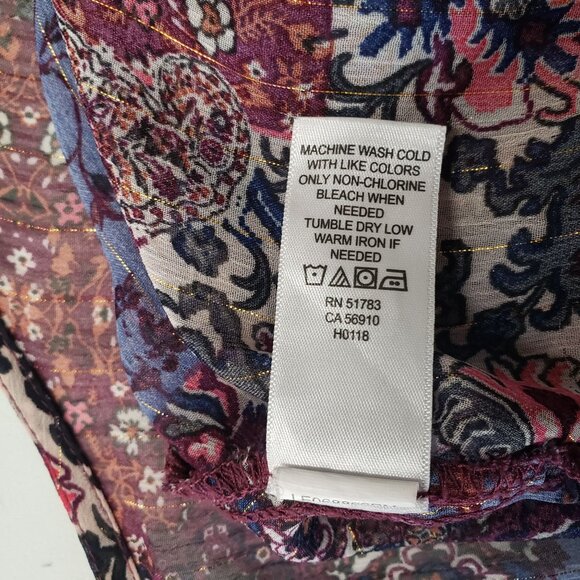 Maurices Womens Sheer Lightweight Kimono Cardigan Boho Romantic Artsy Casual - Picture 7 of 7